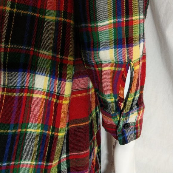 Lauren Ralph Lauren Plaid Flannel Button Up Top - Picture 5 of 6